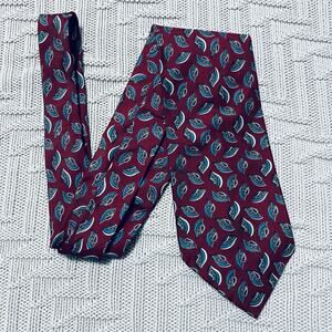 Vintage Dior maroon abstract silk tie